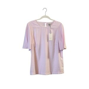 NWT A New Day Lightweight Orchid /Pink Short Sleeve Blouse Top, L